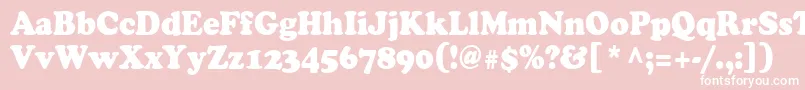 Cooper90n Font – White Fonts on Pink Background