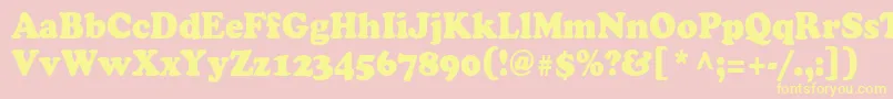 Cooper90n Font – Yellow Fonts on Pink Background