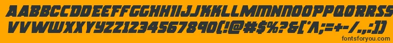 Rogueheroital Font – Black Fonts on Orange Background