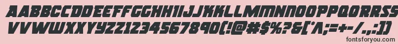 Rogueheroital Font – Black Fonts on Pink Background