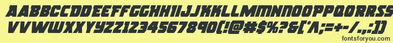Rogueheroital Font – Black Fonts on Yellow Background
