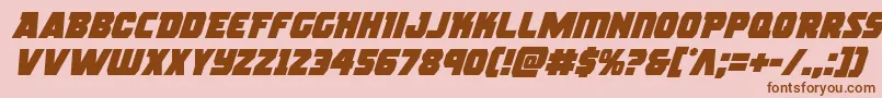 Rogueheroital Font – Brown Fonts on Pink Background