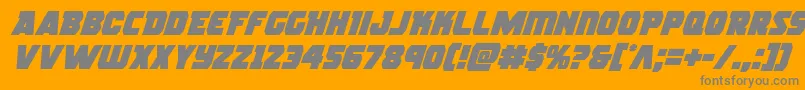 Rogueheroital Font – Gray Fonts on Orange Background