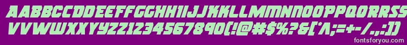 Rogueheroital Font – Green Fonts on Purple Background