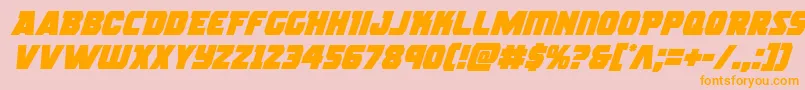Rogueheroital Font – Orange Fonts on Pink Background