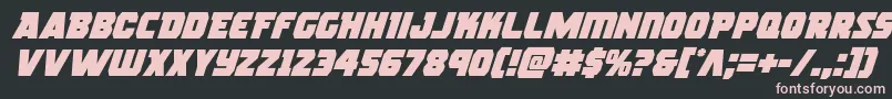 Rogueheroital Font – Pink Fonts on Black Background