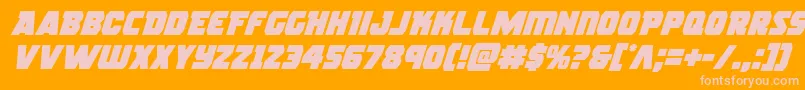 Rogueheroital Font – Pink Fonts on Orange Background
