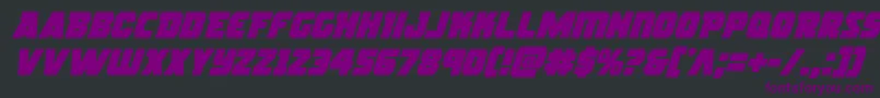 Rogueheroital Font – Purple Fonts on Black Background