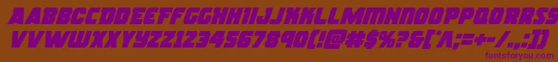 Rogueheroital Font – Purple Fonts on Brown Background