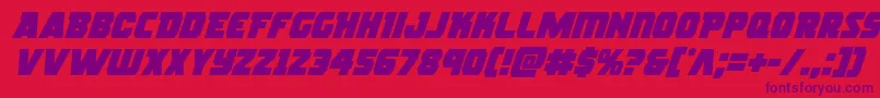 Rogueheroital Font – Purple Fonts on Red Background