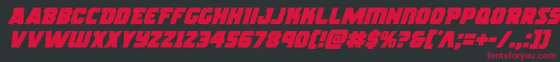 Rogueheroital Font – Red Fonts on Black Background