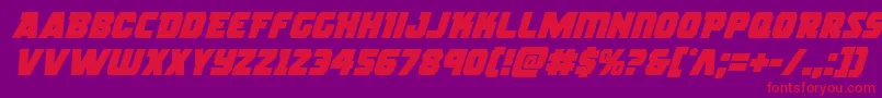 Rogueheroital Font – Red Fonts on Purple Background