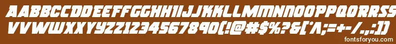Rogueheroital Font – White Fonts on Brown Background