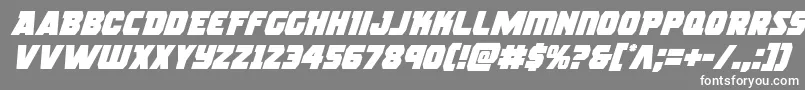 フォントRogueheroital – 灰色の背景に白い文字