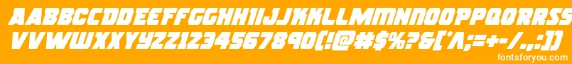Rogueheroital Font – White Fonts on Orange Background