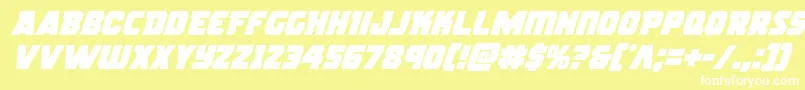 Rogueheroital Font – White Fonts on Yellow Background