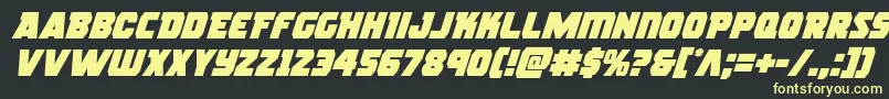 Rogueheroital Font – Yellow Fonts on Black Background