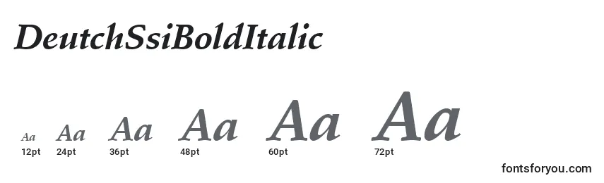 DeutchSsiBoldItalic Font Sizes