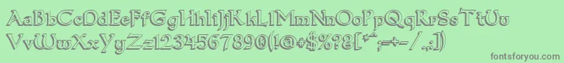 Dum13D Font – Gray Fonts on Green Background