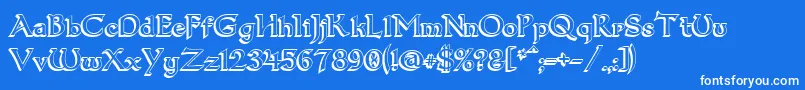 Dum13D Font – White Fonts on Blue Background