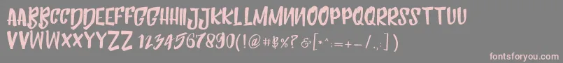 HumblleRoughtCaps Font – Pink Fonts on Gray Background