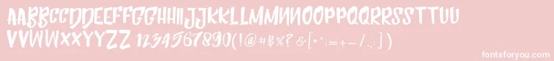 HumblleRoughtCaps Font – White Fonts on Pink Background