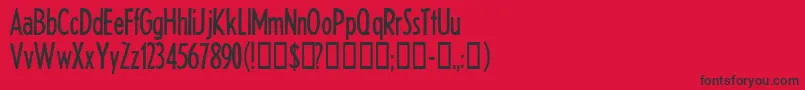 HeadlineTwoHplhs Font – Black Fonts on Red Background