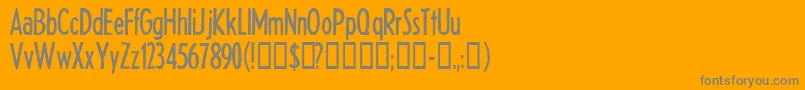 フォントHeadlineTwoHplhs – オレンジの背景に灰色の文字