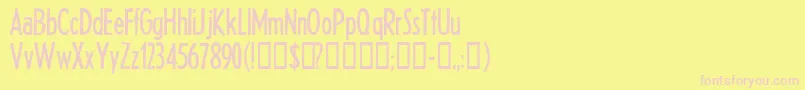 HeadlineTwoHplhs Font – Pink Fonts on Yellow Background