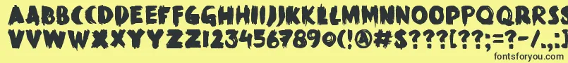 DkBlackMark Font – Black Fonts on Yellow Background