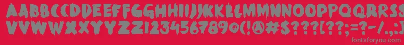 DkBlackMark Font – Gray Fonts on Red Background