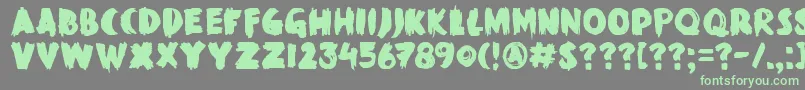 DkBlackMark Font – Green Fonts on Gray Background