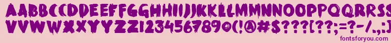 DkBlackMark Font – Purple Fonts on Pink Background