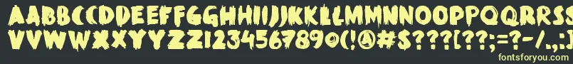 DkBlackMark Font – Yellow Fonts on Black Background