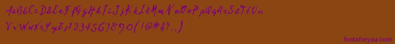Deartheo Font – Purple Fonts on Brown Background