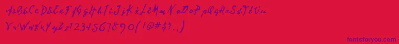 Deartheo Font – Purple Fonts on Red Background
