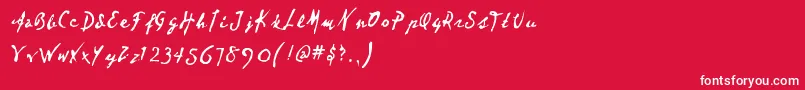 fuente Deartheo – Fuentes Blancas Sobre Fondo Rojo