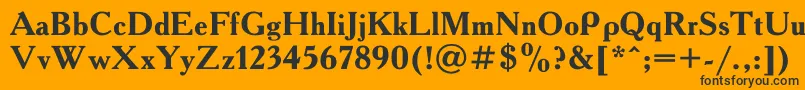 Police AAdemyBold – polices noires sur fond orange