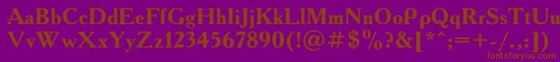 AAdemyBold Font – Brown Fonts on Purple Background