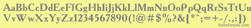 Czcionka AAdemyBold – szare czcionki na żółtym tle