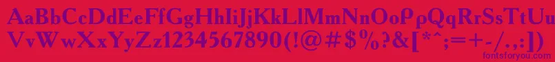 AAdemyBold Font – Purple Fonts on Red Background