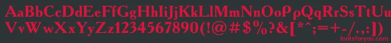 AAdemyBold Font – Red Fonts on Black Background