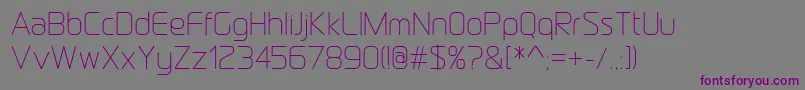 Шрифт DraftwerkLight – фиолетовые шрифты на сером фоне
