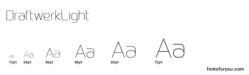 DraftwerkLight Font Sizes