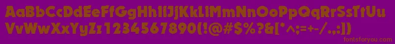 DynarcBold Font – Brown Fonts on Purple Background