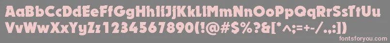DynarcBold Font – Pink Fonts on Gray Background