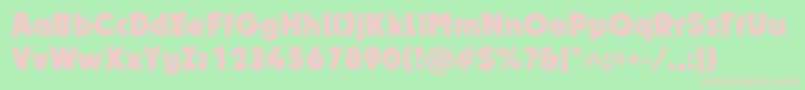 DynarcBold Font – Pink Fonts on Green Background