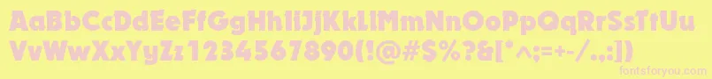 DynarcBold Font – Pink Fonts on Yellow Background