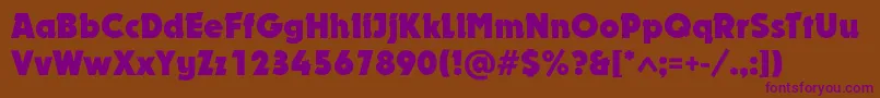 Шрифт DynarcBold – фиолетовые шрифты на коричневом фоне