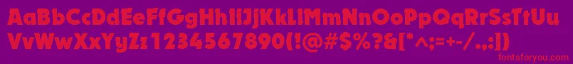 DynarcBold Font – Red Fonts on Purple Background